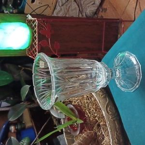 Vintage Lead Crystal Two Piece DePlomb  Candle Holder Tags Still On!